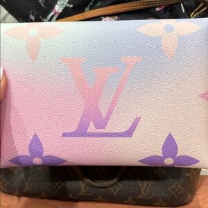 Large Purple and blue LV envelope. New without tag